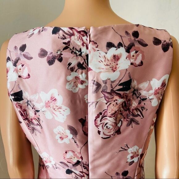 JM Studio by John Meyer Mauve Floral Sheath Dress Size 6 NWT - Picture 6 of 10